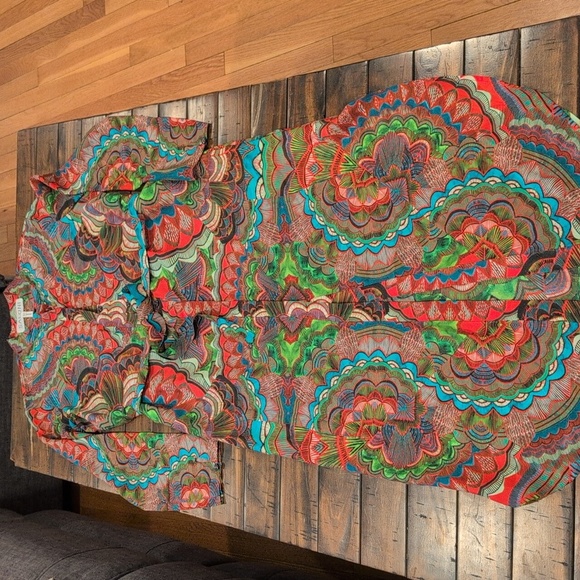 SALONI Multicolor Silk Paisley XS/S Midi Dress Size 2 (FR 36) - Picture 4 of 13